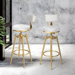 Levede 4x Bar Stools Swivel Kitchen Bar Chair White-2018816899323924486