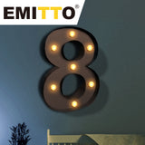 LED Metal Number Lights Free Standing - Rear View