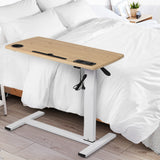 Levede Standing Desk Height Adjustable Oak - Rear View