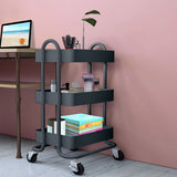 Levede 3 Tiers Kitchen Trolley Cart Grey - Rear View