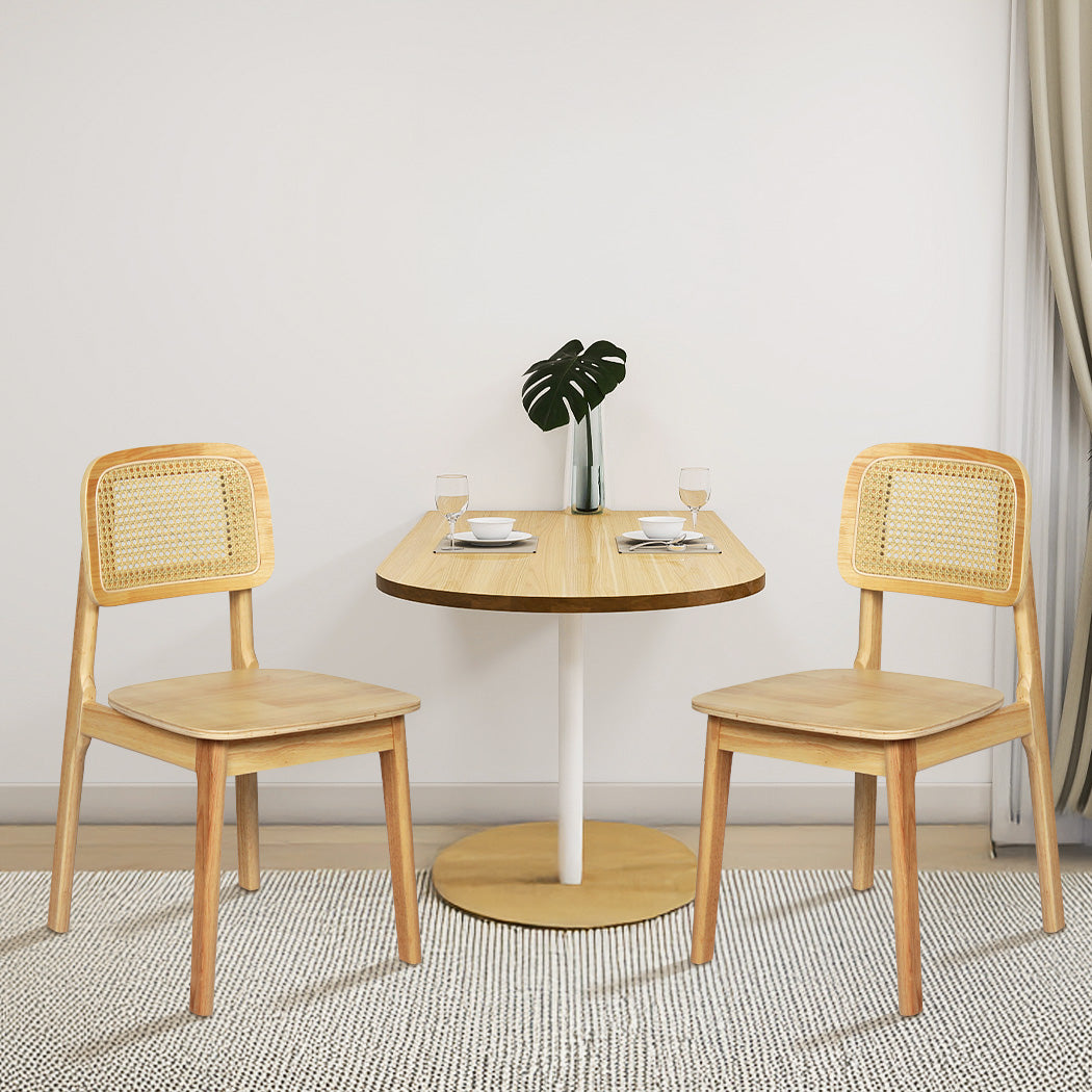 Levede 2x Rattan Dining Chair Wooden Kitchen Chair-2018816846018514950