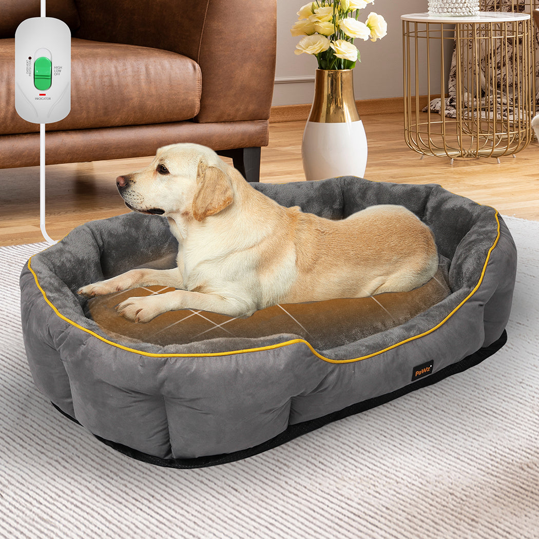 PaWz Electric Pet Heater Bed Heated XL Grey X-Large-2018816799872782342