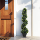 Lambu Artificial Spiral Cedar Tree - Rear View