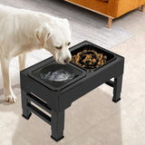 PaWz Elevated Pet Feeder 4 Height Adjustable - Rear View