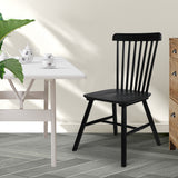 Levede 6x Dining Chairs Kitchen Winsor Black - Rear View
