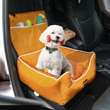 PaWz Pet Car Seat Travel Safety Carrier Orange - Close-Up Angle