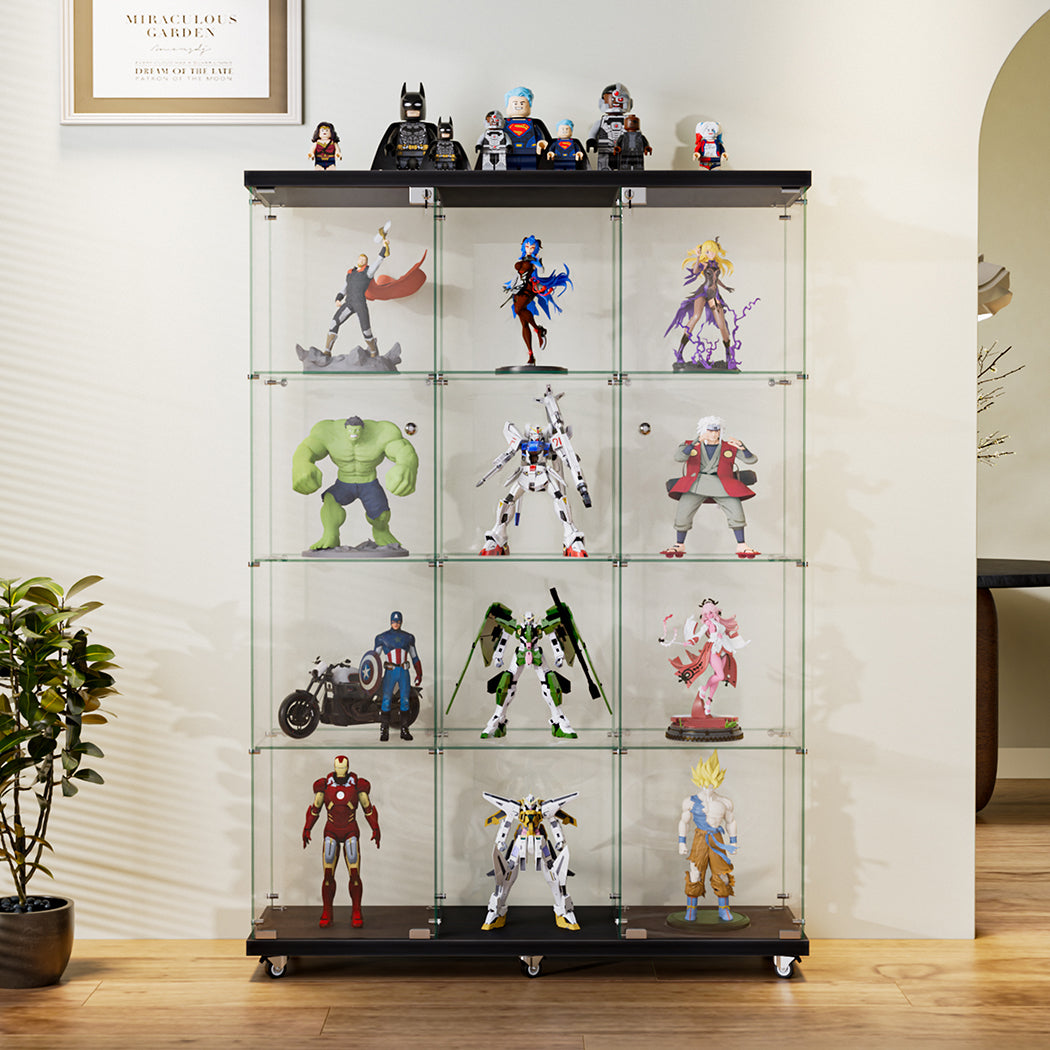 Stacked 169cm Tall Glass Display Cabinet 4 Tier-2006732857472585734