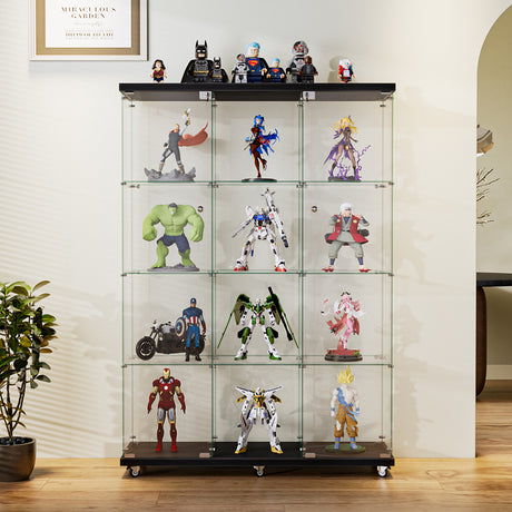 Stacked 169cm Tall Glass Display Cabinet 4 Tier-2006732857472585734