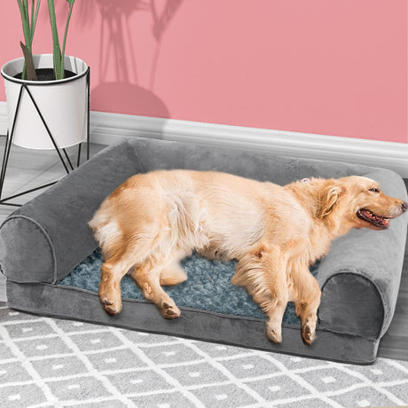 PaWz Pet Bed Sofa Dog Bedding Soft Warm L Grey Large-2006733134091128838