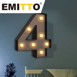 LED Metal Number Lights Free Standing - Rear View