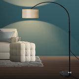 EMITTO Modern LED Floor Lamp Reading Grey - Rear View