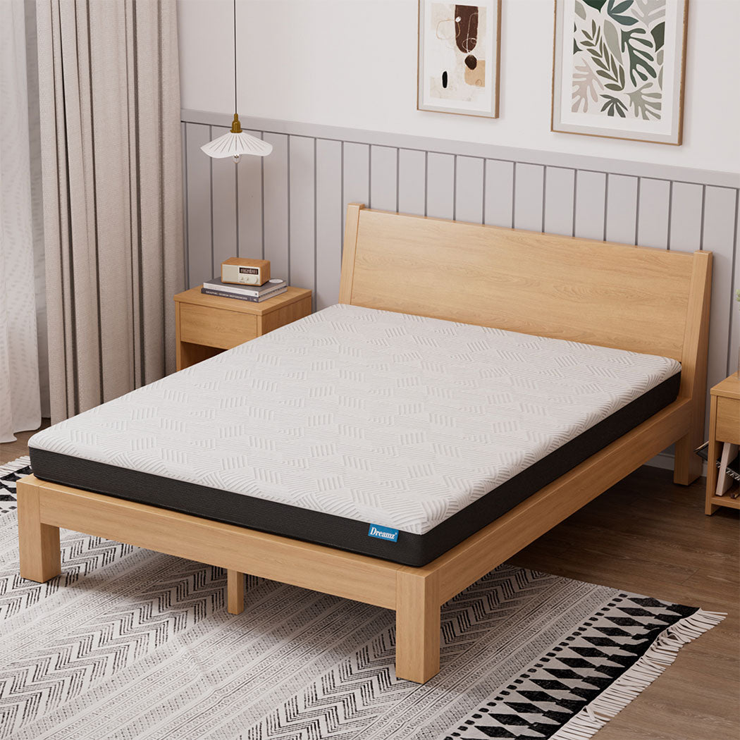 Dreamz Double Mattress Gel Memory Foam Cooling Breathable 15cm Medium Firm-2018816920610017286