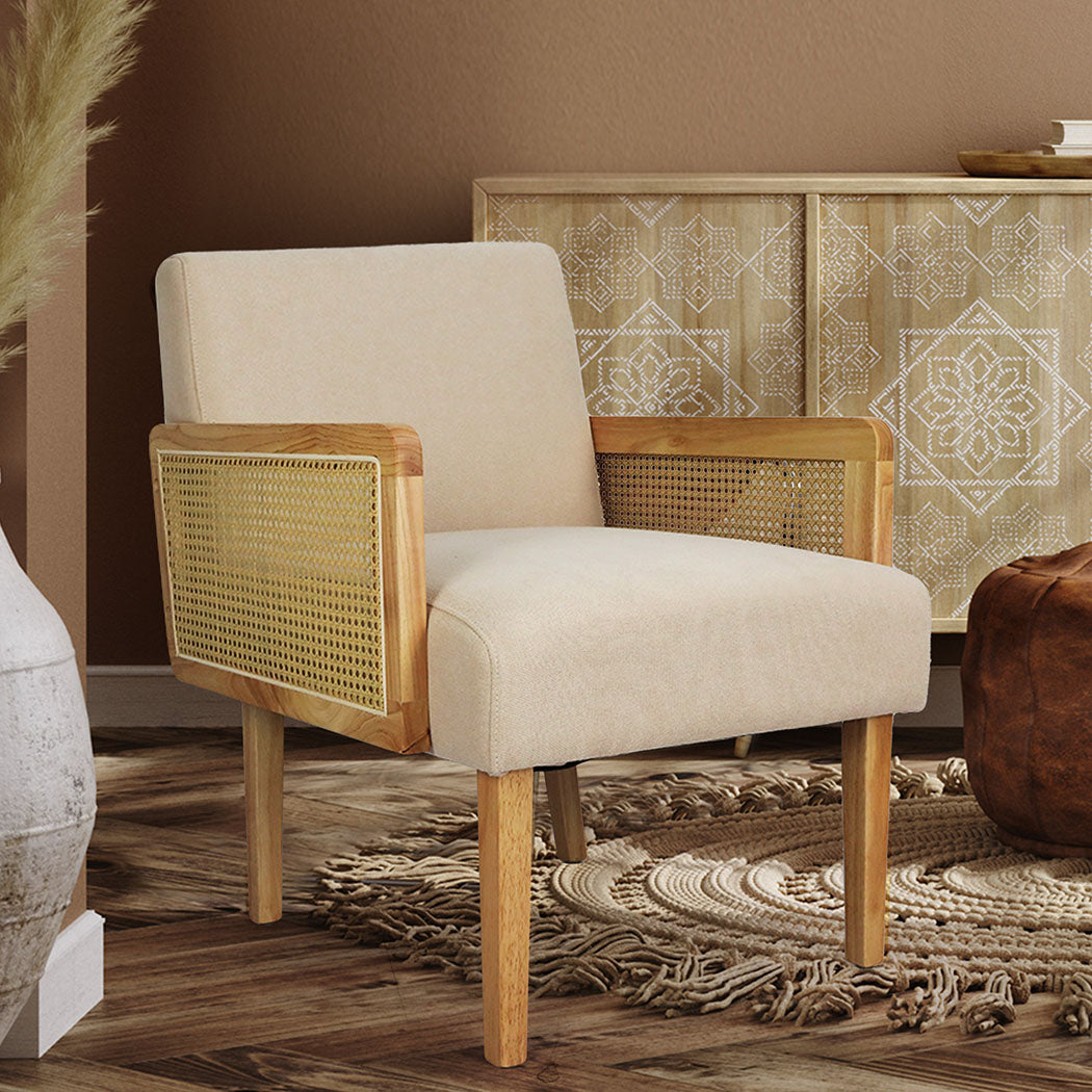 Levede Rattan Lounge Armchair-1954802349432246278