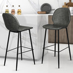 Levede 2x Bar Stool Barstools Counter Grey-2006733275812466694
