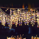 300 LED Curtain Fairy String Lights Multi Colour - 45-Degree Angle