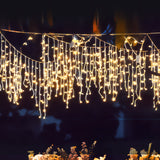 LED Curtain Fairy String Lights Wedding Warm White 300 LED - 45-Degree Angle