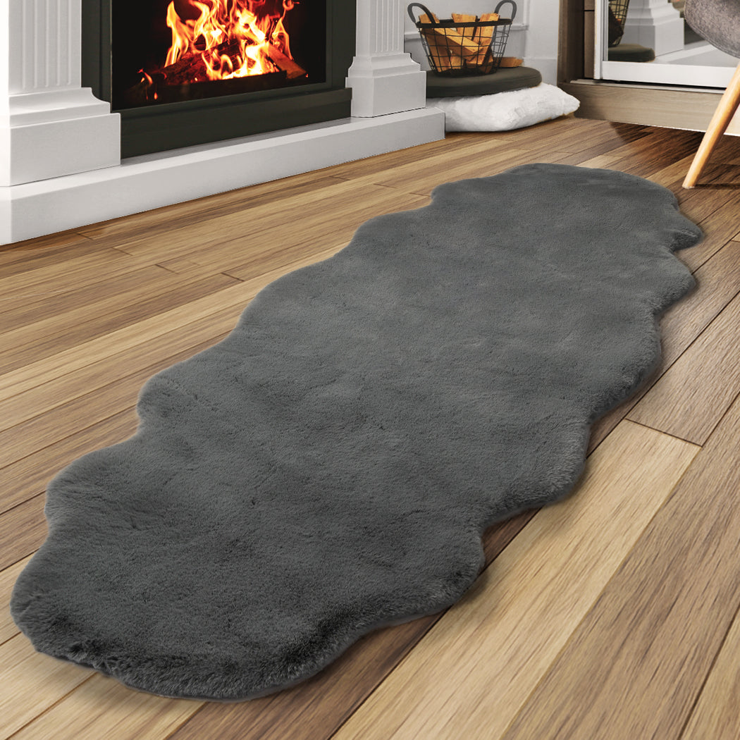 Marlow Floor Rug Area Rugs Cloud Fluffy 80X200cm Grey-2018816809754562567