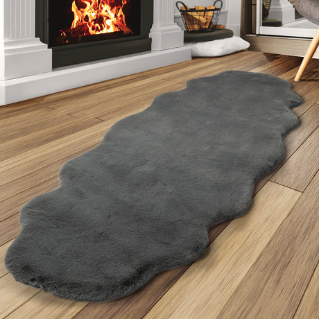 Marlow Floor Rug Area Rugs Cloud Fluffy 80X200cm Grey-2018816809754562567