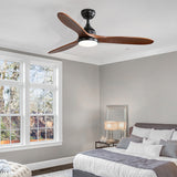 Spector 52'' Ceiling Fan DC Motor LED Walnut - Rear View