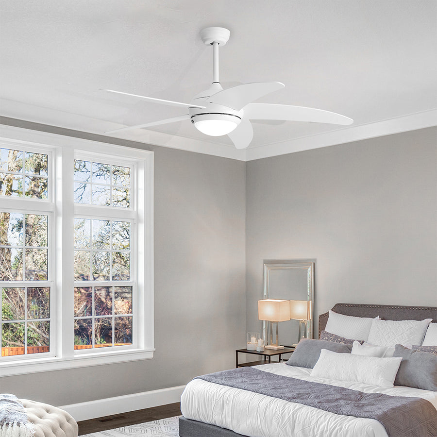 Spector Ceiling Fan 52'' DC Motor Wood White-2018816899676246022