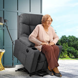 Levede Recliner Chair Electric Lift Grey - Rear View