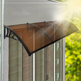 Mountview Window Door Awning Outdoor 1M X 4M Brown 1x4M - 45-Degree Angle