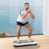 Centra Vibration Plate Train Exercise Machine White - Rear View