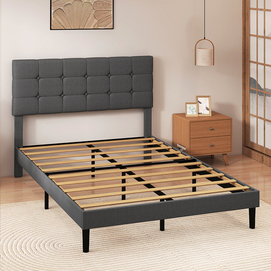 Levede Bed Frame Upholstered Platform Mattress Base Double-2011971105811730438
