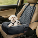 Pawz Pet Car Seat Dog Seat Travel Safety Booster Grey - Rear View