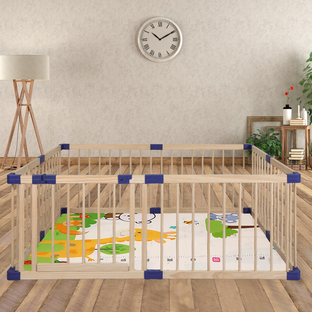 BoPeep Kids Playpen Wooden Baby Safety Large-2006733211245350918