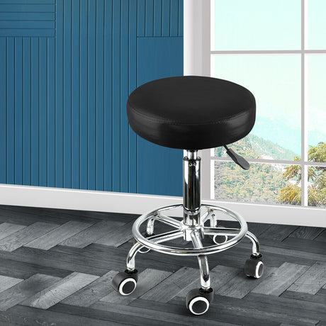Levede Salon Stool Swivel Bar Stools Black-1954802612637405190