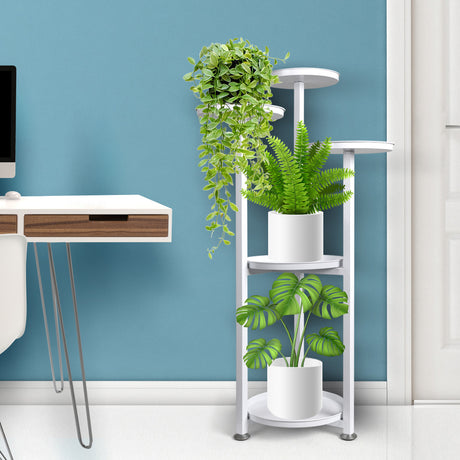Levede Plant Stand Outdoor Indoor Flower White Medium-2006732929799163911