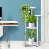 Levede Plant Stand Outdoor Indoor Flower White Medium - Close-Up Angle