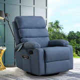 Levede Massage Chair Recliner Chairs Blue - Rear View