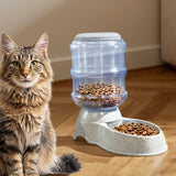 Pawz Automatic Pet Feeder Water Dispenser 3.5L Grey - Close-Up Angle