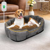PaWz Electric Pet Heater Bed Heated L Grey Large - Rear View