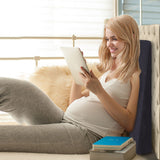 2x Cool Gel Memory Foam Bed Wedge Pillow - Low Angle
