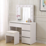 Levede Dressing Table Vanity Set Stool - Rear View