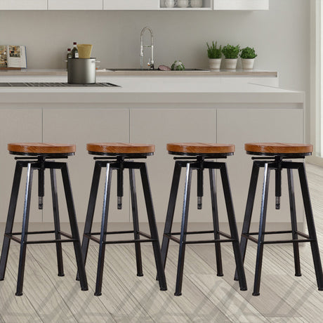 Levede 4x Bar Stools Industrial Kitchen-2006733236696387591