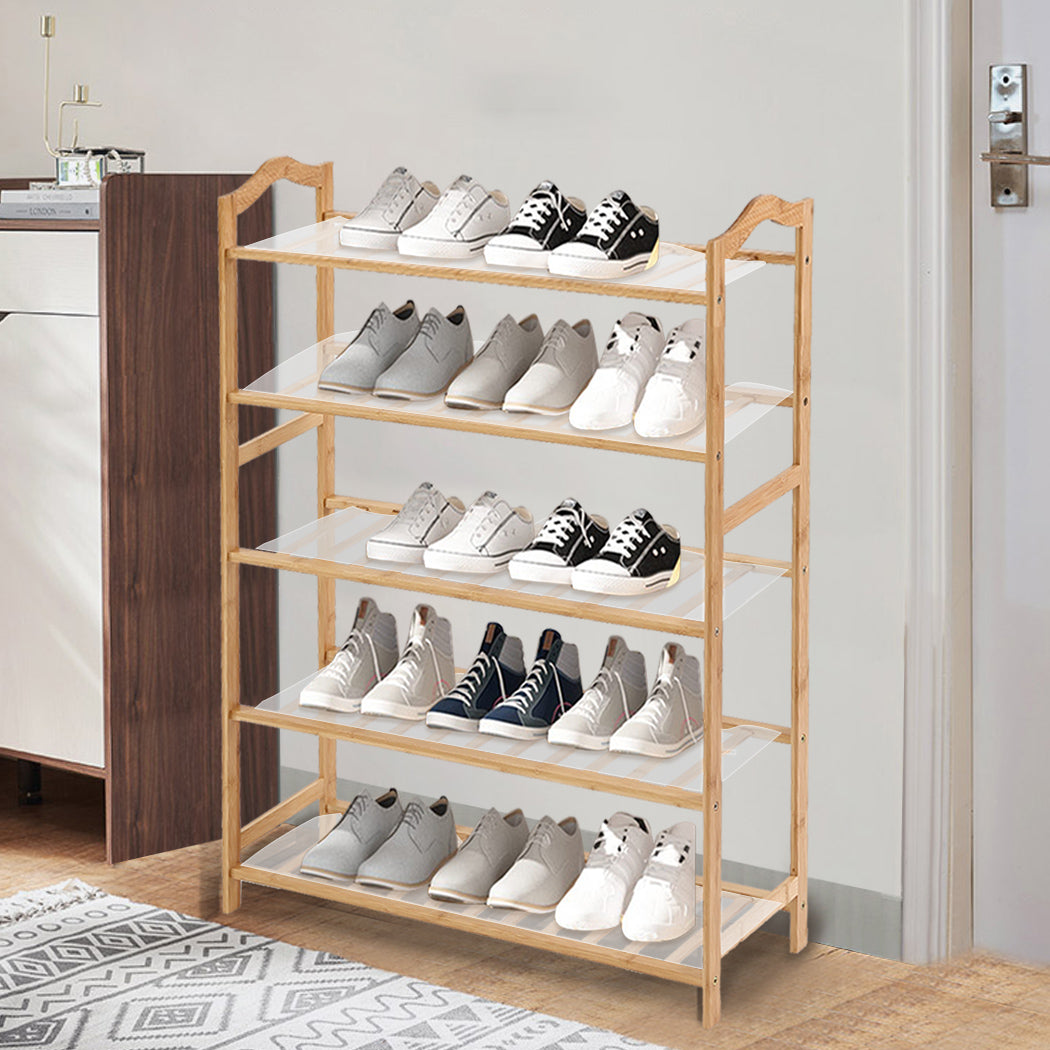 Levede Bamboo Shoe Rack Storage Wooden-2018816705874235398