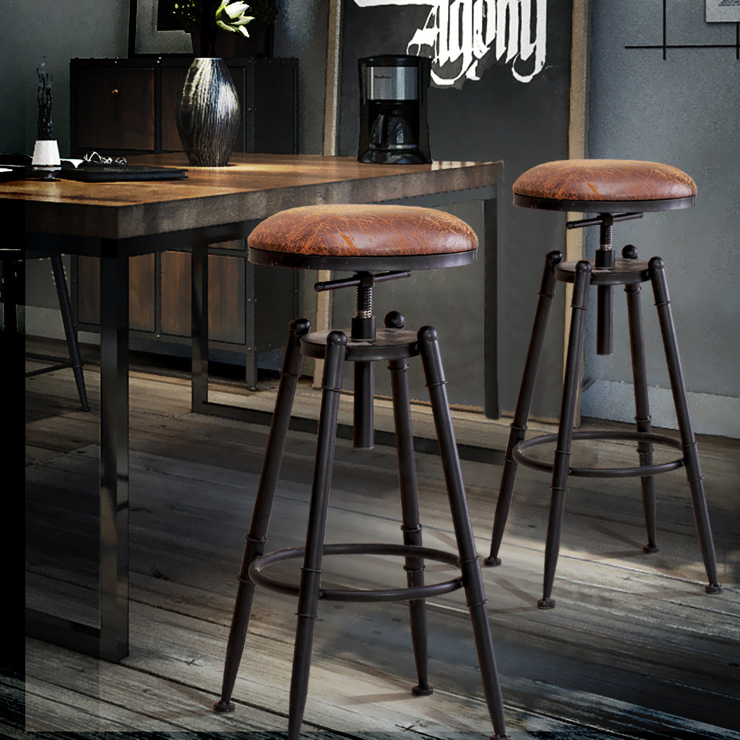 Levede 4x Bar Stools Industrial Kitchen-2018816924095483910