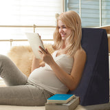 Cool Gel Memory Foam Bed Wedge Pillow With Cover - Low Angle