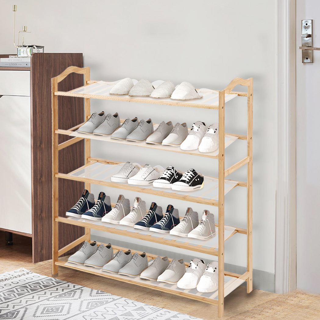 Levede Shoe Rack Bamboo Storage Wooden-2006733143142436870