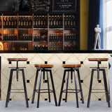 Levede 4x Bar Stools Industrial Kitchen - Rear View