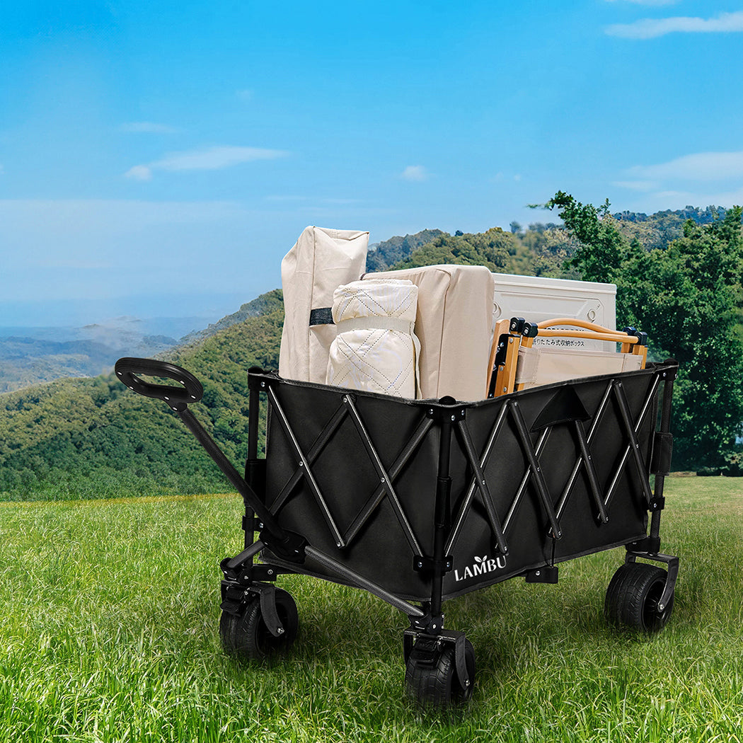 Lambu Folding Wagon Cart Black-2018816837059481607