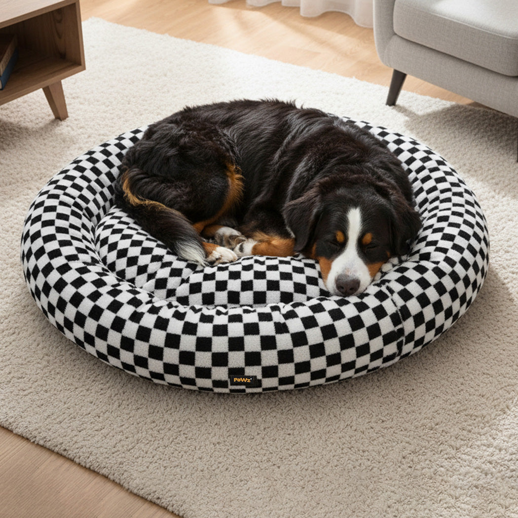 Pawz Circular Plush Dog Cosy Bed Calming Pet Plush Bed-2011971123671076871
