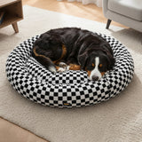 Pawz Circular Plush Dog Cosy Bed Calming Pet Plush Bed - Close-Up Angle