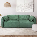 Levede Sofa Floor Couch 3-Seater Leathaire - Close-Up Angle