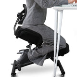 Levede Kneeling Chair Office Ergonomic Black - Rear View