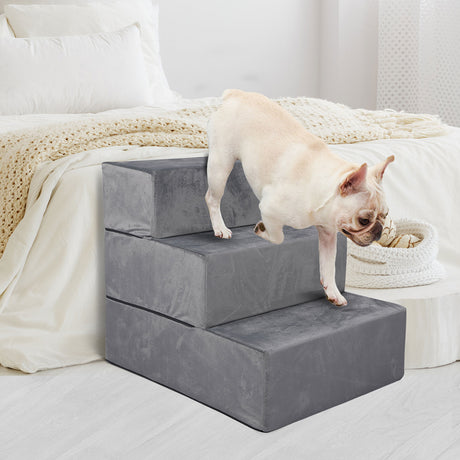 PaWz Pet Stairs 3 Steps Portable Adjustable Medium-1954802513341452295